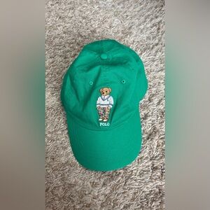 Polo by Ralph Lauren Green Cap with Bear Embroidery